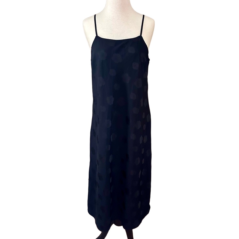 A New Day Black Satin Slip Dress, Women’s, Size M